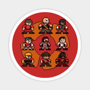 Team Fortress 2 Red Team-TF2 8bit Pixel Art Magnet